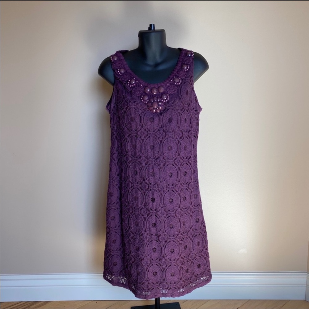 Ronnie Nicole Crochet Lace Sheath Dress